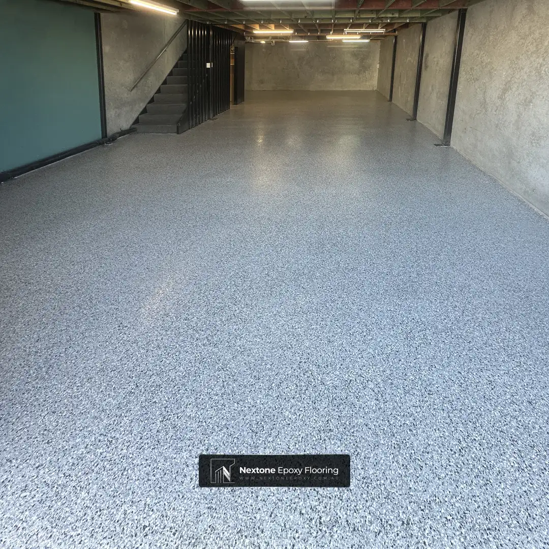 Completed Caringbah warehouse floor - commercial flake finish