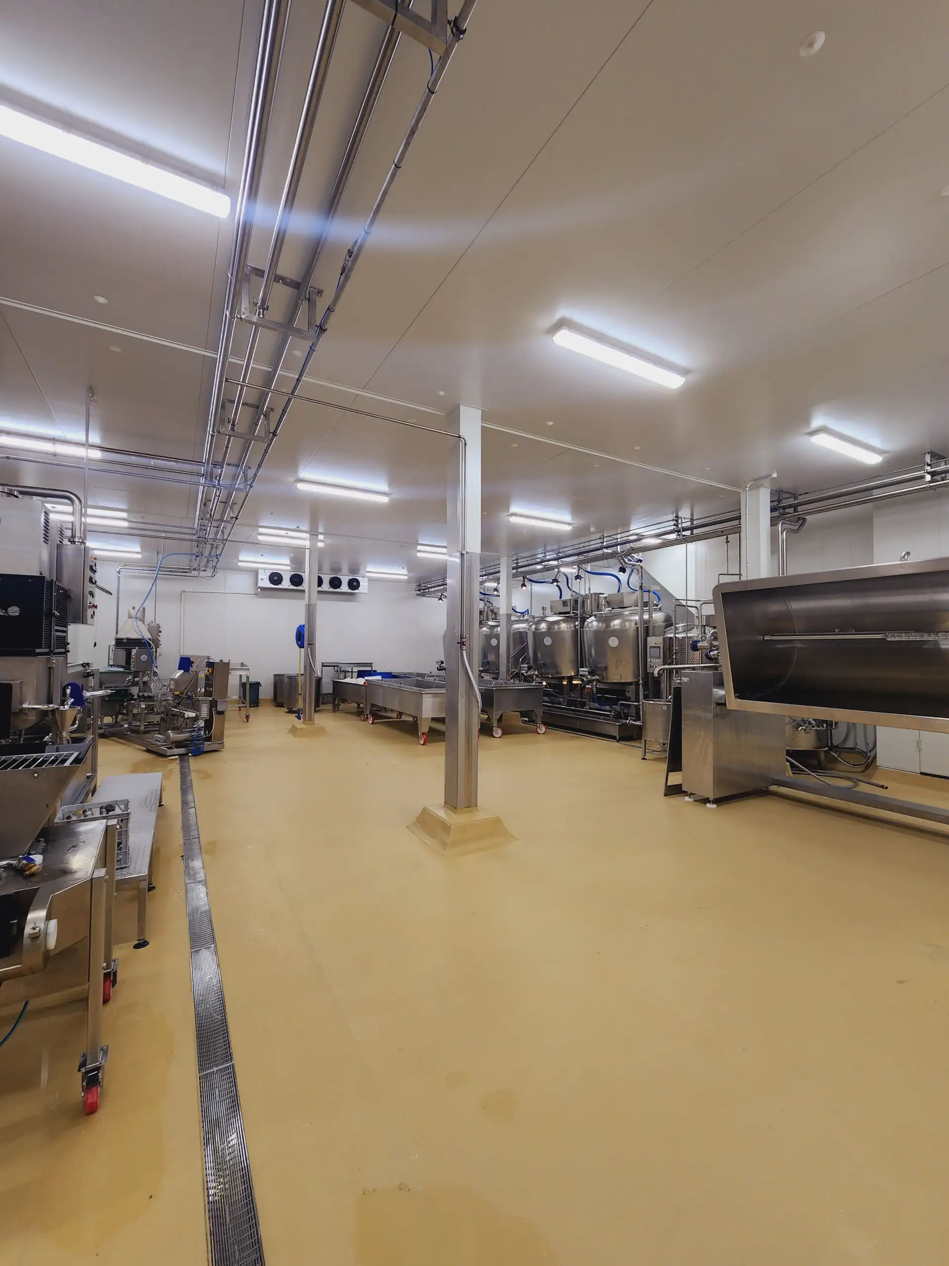 Wide view - Food processing facility PU-cement floor