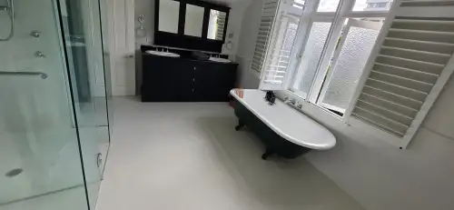 Manly Bathroom Microcement Over Tiles