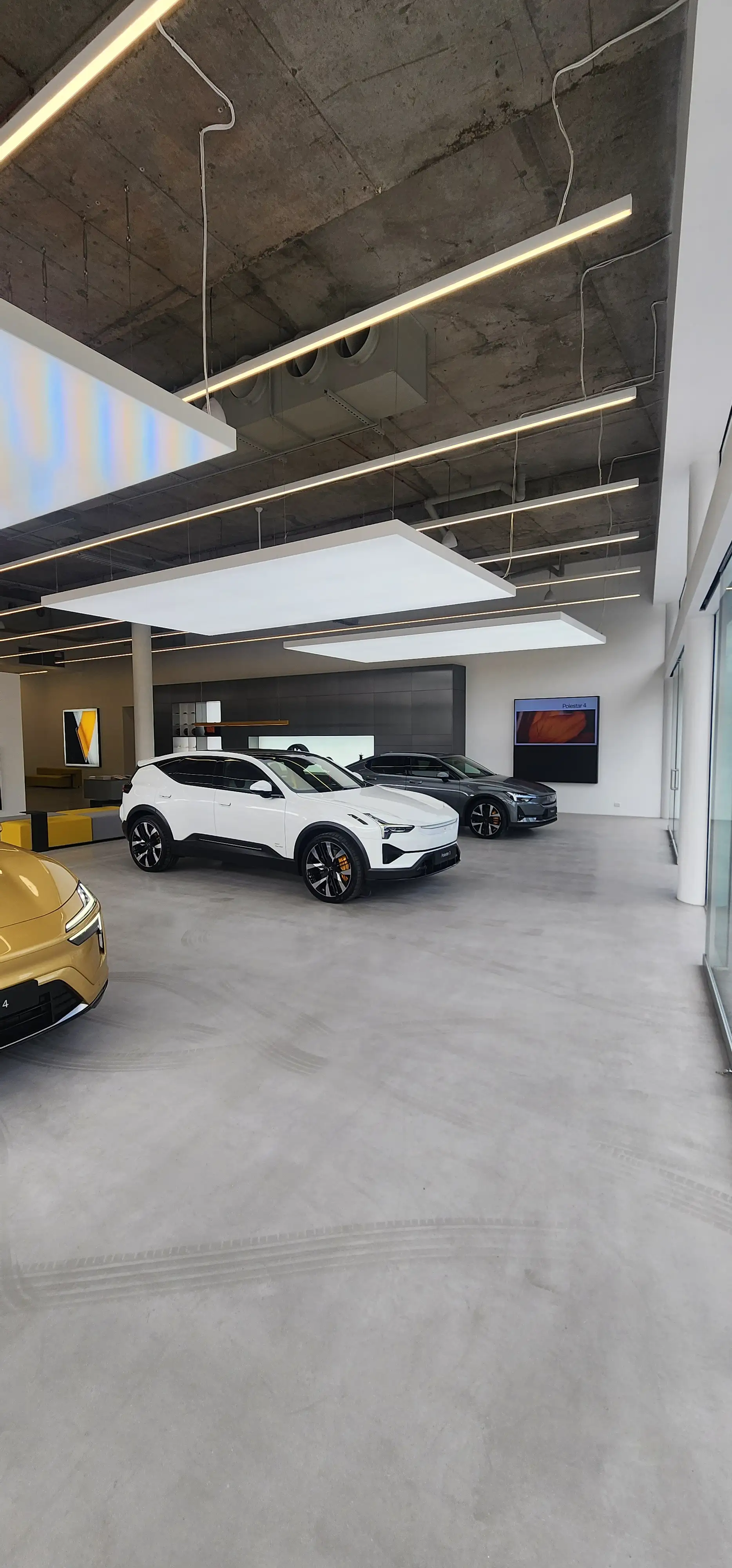 Polestar showroom completed cement-based floor Artarmon
