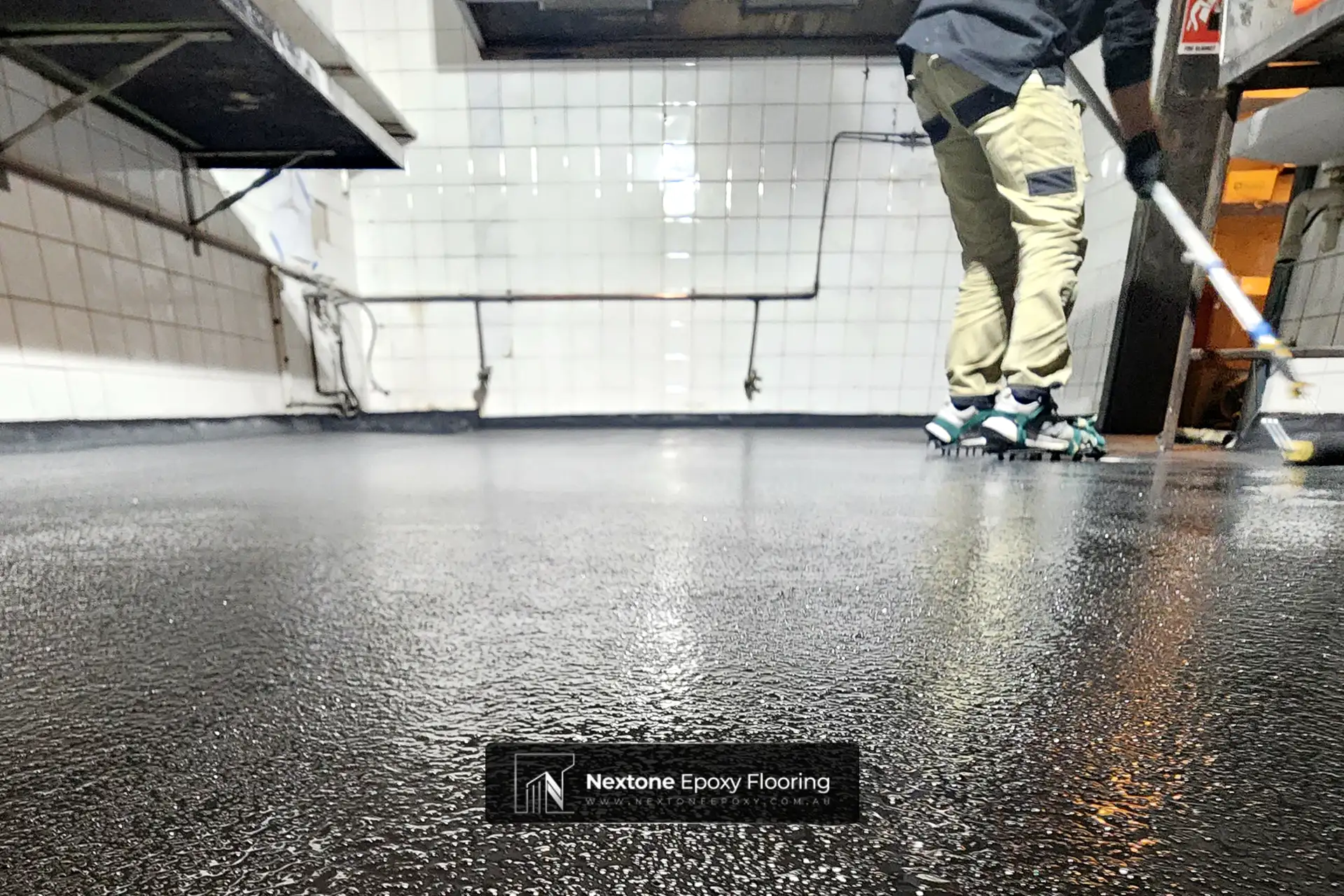 Surry Hills commercial kitchen floor close-up